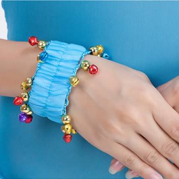 Belly dance clothing clothing dance jewelry Indian dance bracelet decoration wristband children's adult chiffon bell bracelet