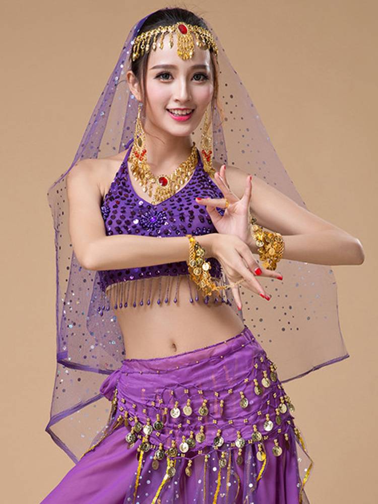 New Indian dance with belly dance top performance clothes Xinjiang sexy breasts female clothing bead embroidery sequin corset