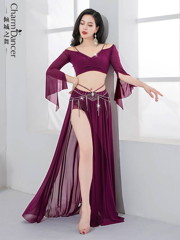 Qingcheng Dance Belly Dance Service 2024 new fast -drying elegant net gauze oriental dance exercise performance group service group service