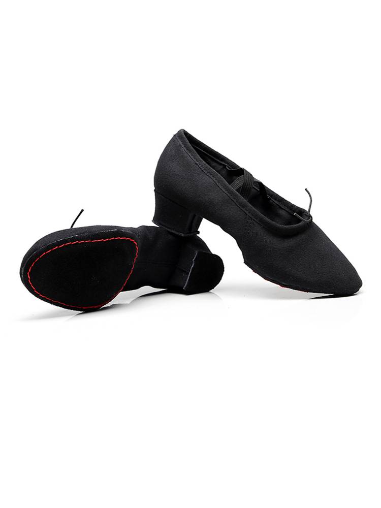 Canvas teacher shoe laces heel belly dance shoes practice shoes soft bottom body training children adult dance dance shoes