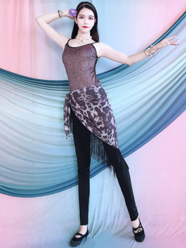 Baiya Qianhui Belly Dance Services 2024 New Practice Services Oriental Dance Back Top