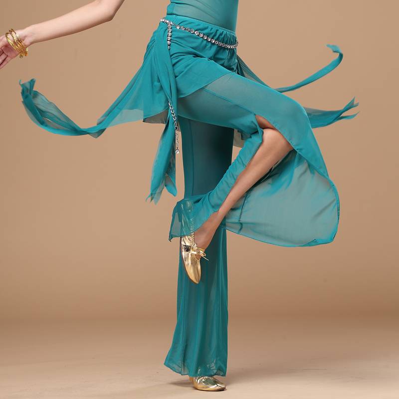 Plaza dance skirt pants dance to show belly dance dance dance belly dance pants hip towels and waist skirts 9 pieces K 2 2