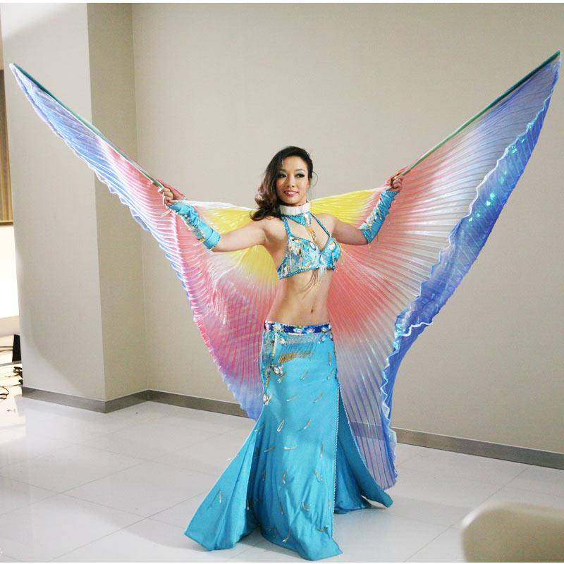 Belly dance fantasy colorful wings dance props color adult performance performance clothing matching color matching color wings