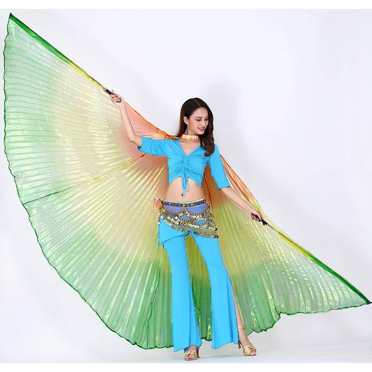 Belly dance fantasy colorful wings dance props color adult performance performance clothing matching color matching color wings