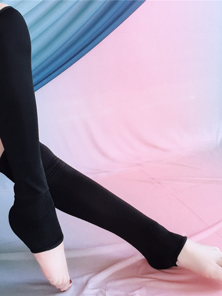 Baiya Qianhui Belly Dance Foot Dancing Summer Half -Cross -Board socks over the knee -legged and carried dance practice exercises
