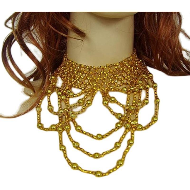 Belly Dance Neck Chain wearing beaded dance necklace color stage jewelry Oriental dancers costume scenes flashing necklace