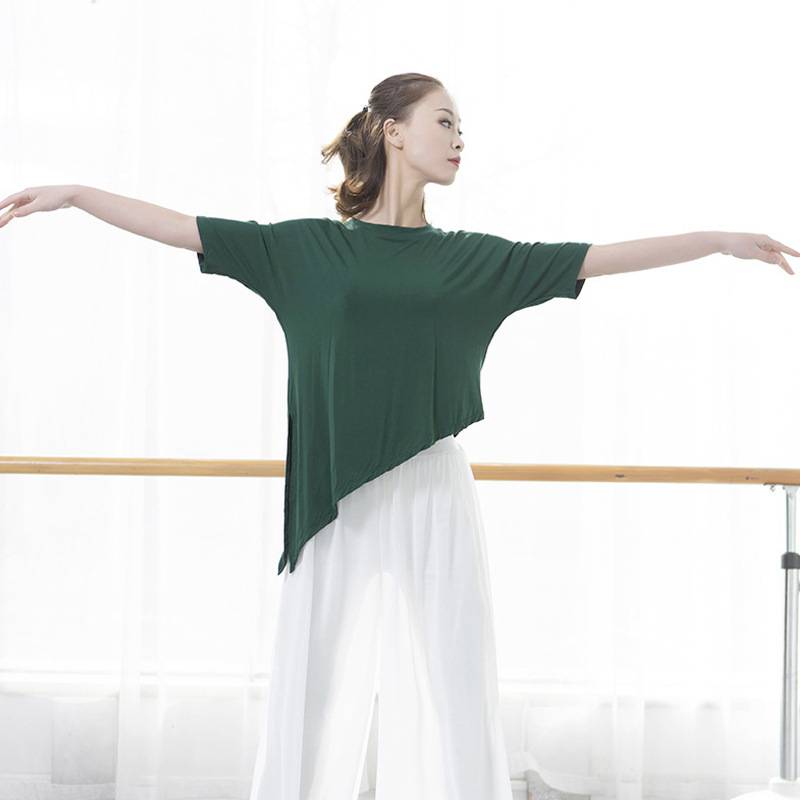 Do not refund the welfare model ~ now dance yoga practice service female short -sleeved top