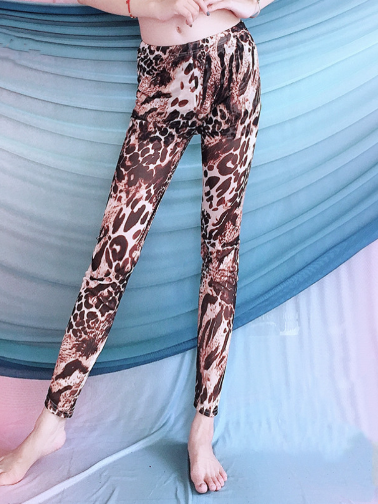 Baiya Qianhui Belly Dance 2024 new practice uniform bottoming pants gauze net yarn nine -point pants leggings under children