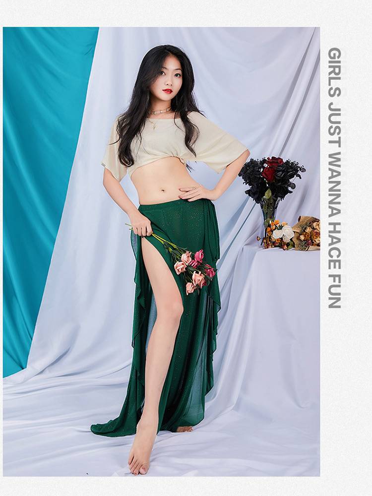 Belly dance exercise uniforms under widespread pants performed suit set beginners Oriental dance clothing dance dance group clothes