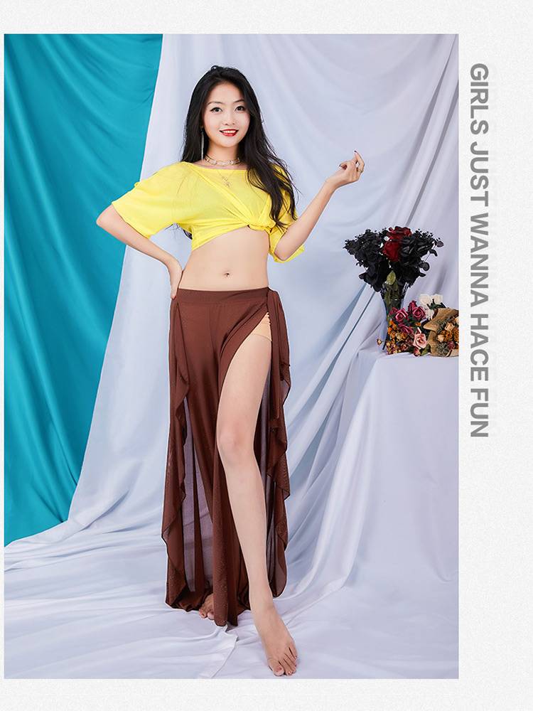 Belly dance exercise uniforms under widespread pants performed suit set beginners Oriental dance clothing dance dance group clothes