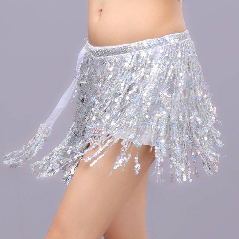 The new belly dance waist chain Indian dance hip towel shiny and the current spoil belt practice waistscar is waist sealed wild female