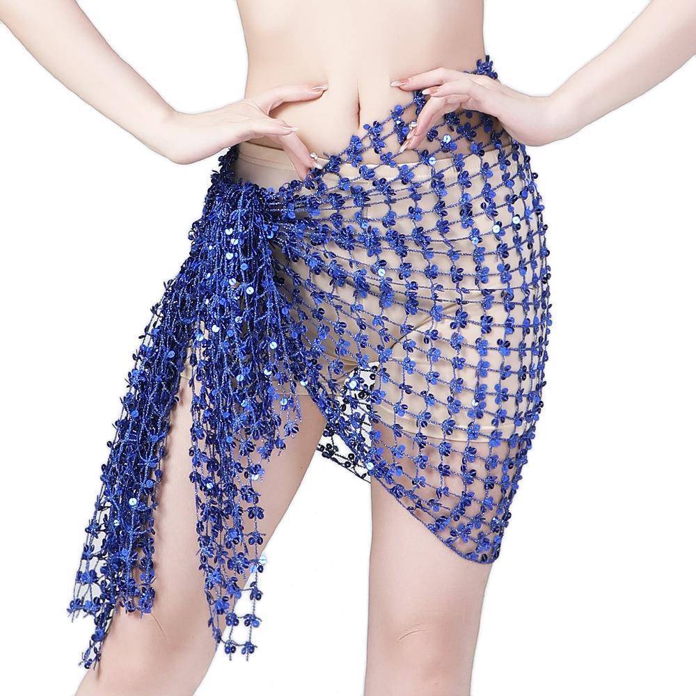 New belly dance service waist chain sequin water pill dance performance service sequin hollow waist scarf hip hip hipline