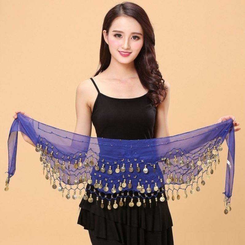 EssenceBelly dance waist chain new performance wrap skirt waist scarf Indian dance belt practice accessories belly dance performance hip