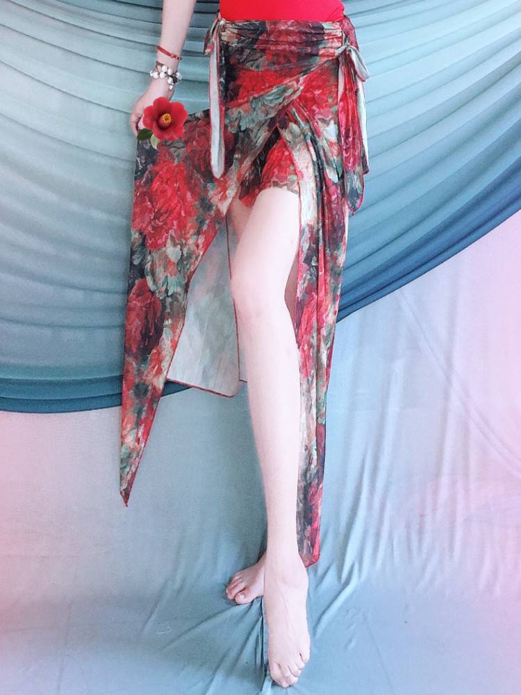 Jianxin Huimei New Belly Dance 2024 Oriental Dance Practice Services Under a piece of strap lace high bombs wrap skirt hip