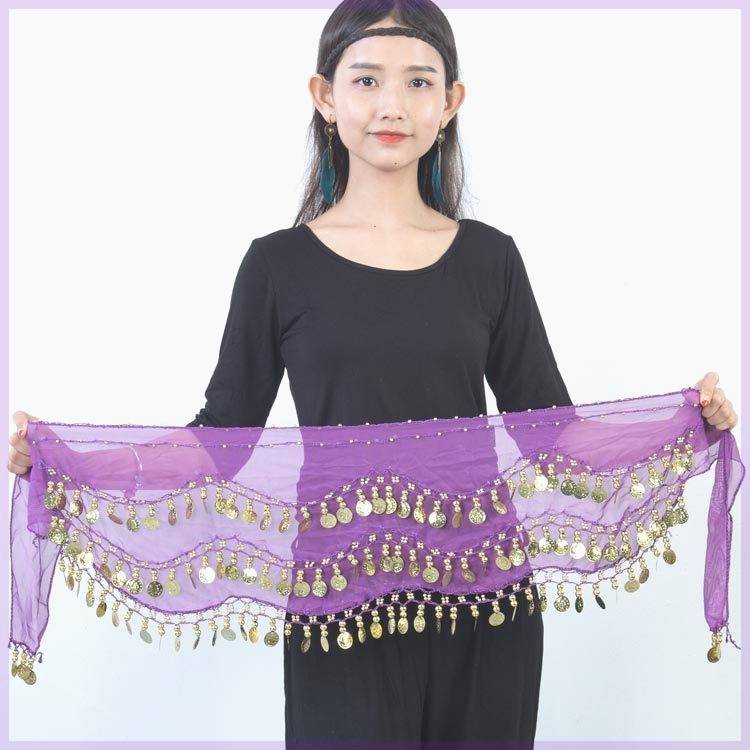 Belly dance waist chain hip scarf new streamproof belt Indian dance clothing waist towel oriental dance waist decoration female Latin waist seal