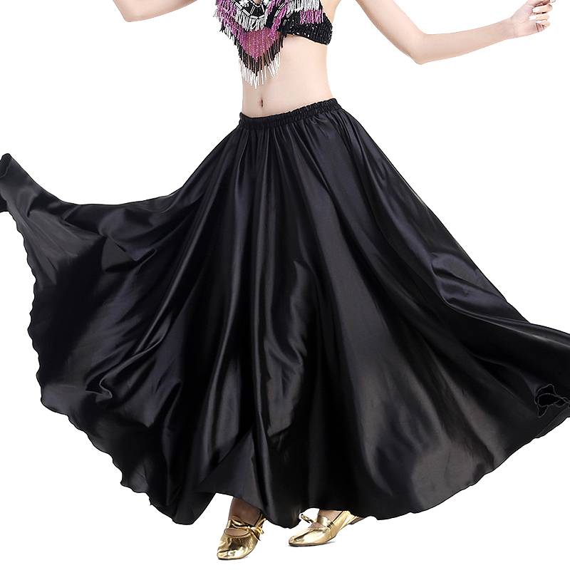 New sexy belly dance half -bodies skirt practice clothes Indian dance color Ding big dress performance clothes dance skirt adult women