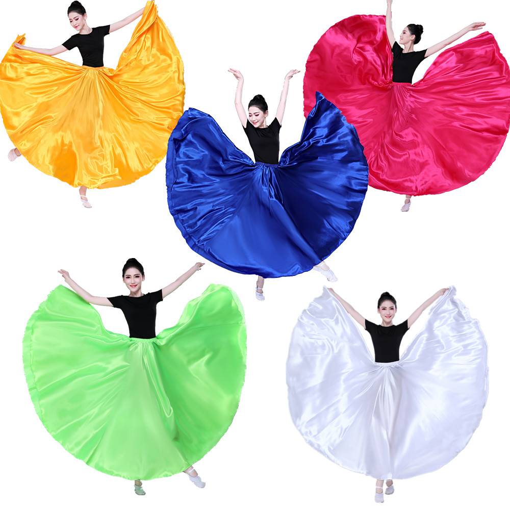 Xinjiang practice skirt big skirt dance skirt minority performance skirt belly dance skirt classical dance half -body long skirt
