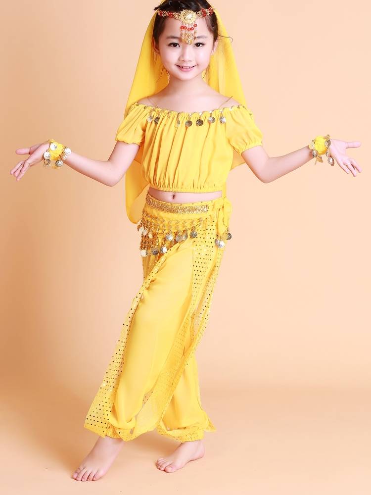 Children's Indian dancer dancer new children's belly dance head jewelry scarf Arab head jewelry girl dance scarf