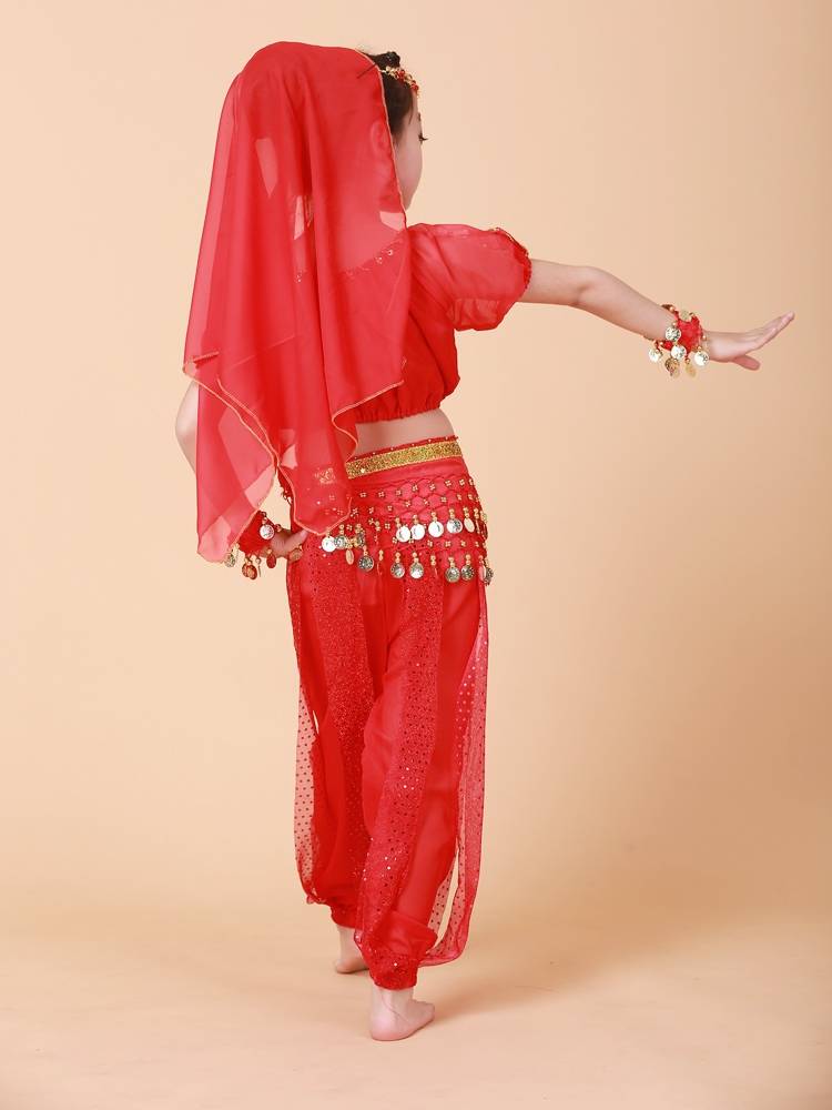 Children's Indian dancer dancer new children's belly dance head jewelry scarf Arab head jewelry girl dance scarf