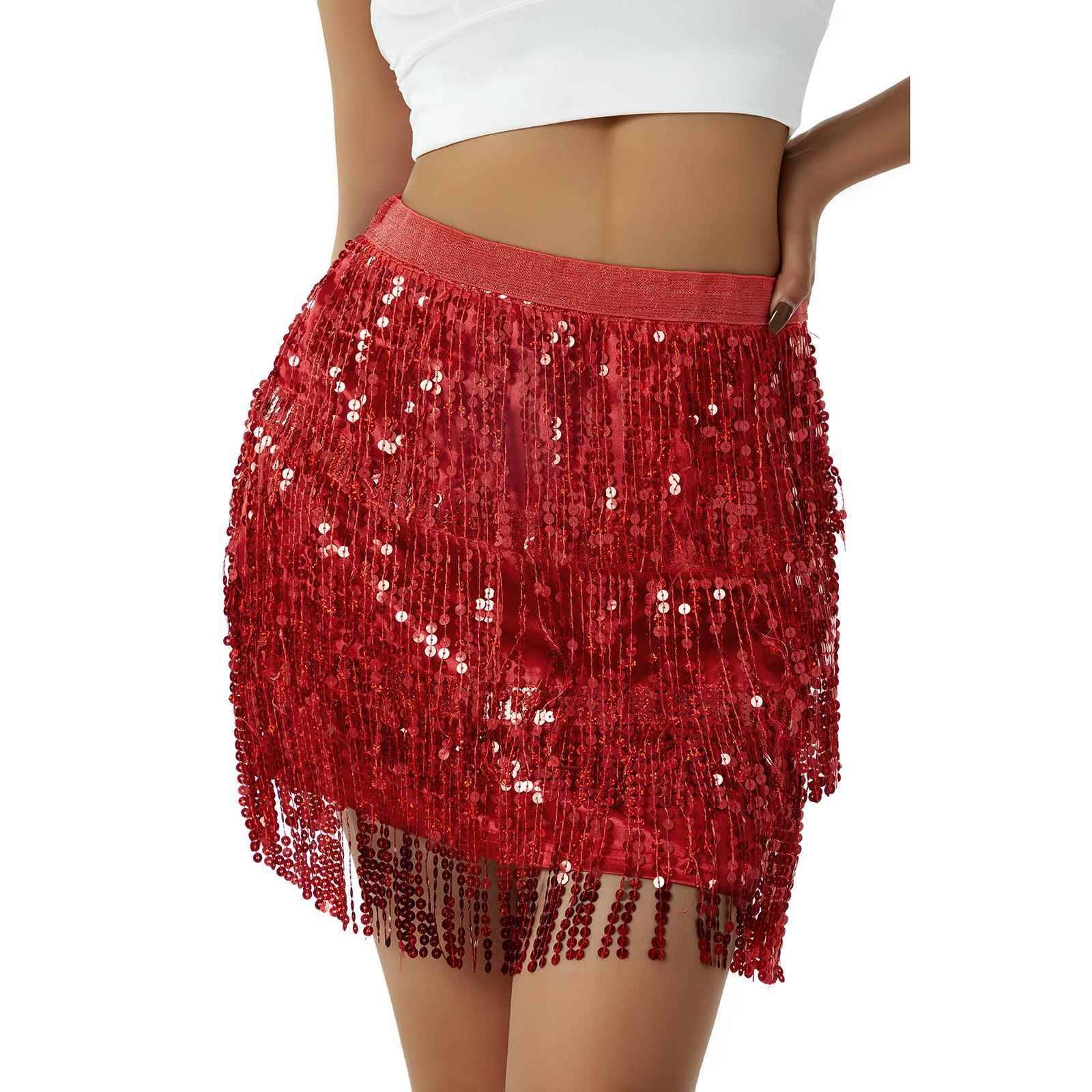 Su Sequin Waist and HIP Towel Skirt Belly Dance Settime Su Seebolical Skills