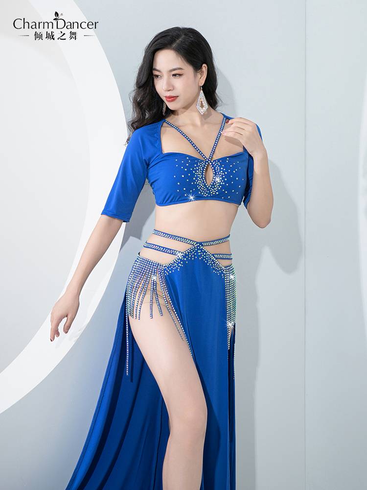 The dance of the city is originally a belly dance clothing 2024 new practice uniform double split -showed leg long tassel performance set