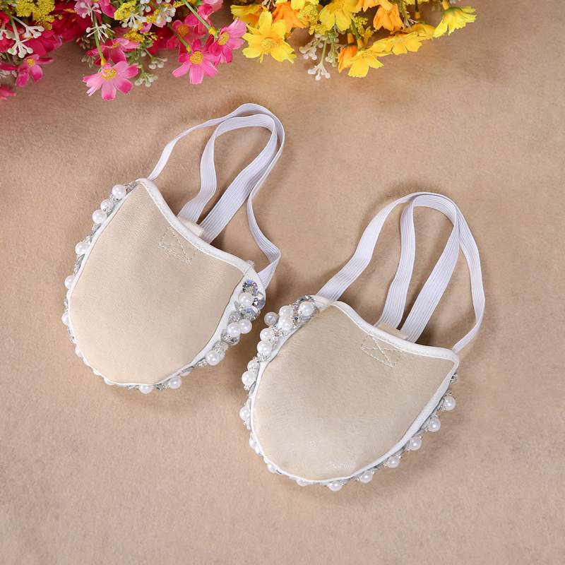 Dancer Pearl Half -Sneeper Shoes Belly Dance Shoes Soft soles and shoes Dance Shoes Practice Shoes Half Palm Shoes Half Shoes
