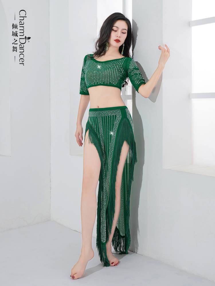 Qingcheng Dance Belly Dance Service 2024 new original niche design light luxury belly dance exercise suit suit