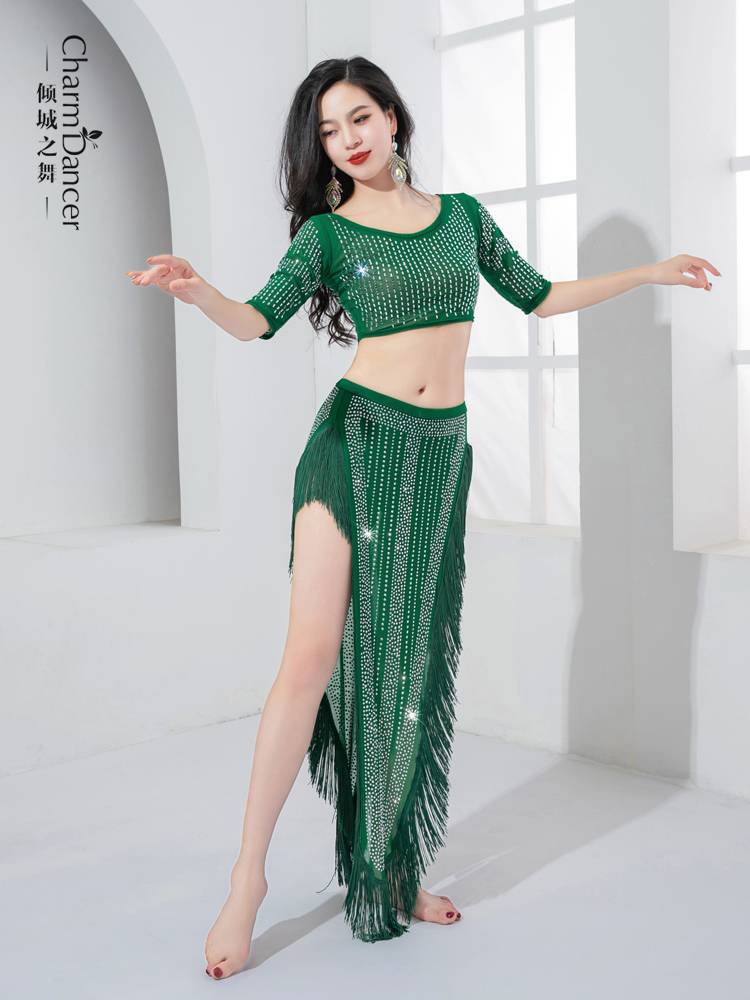 Qingcheng Dance Belly Dance Service 2024 new original niche design light luxury belly dance exercise suit suit