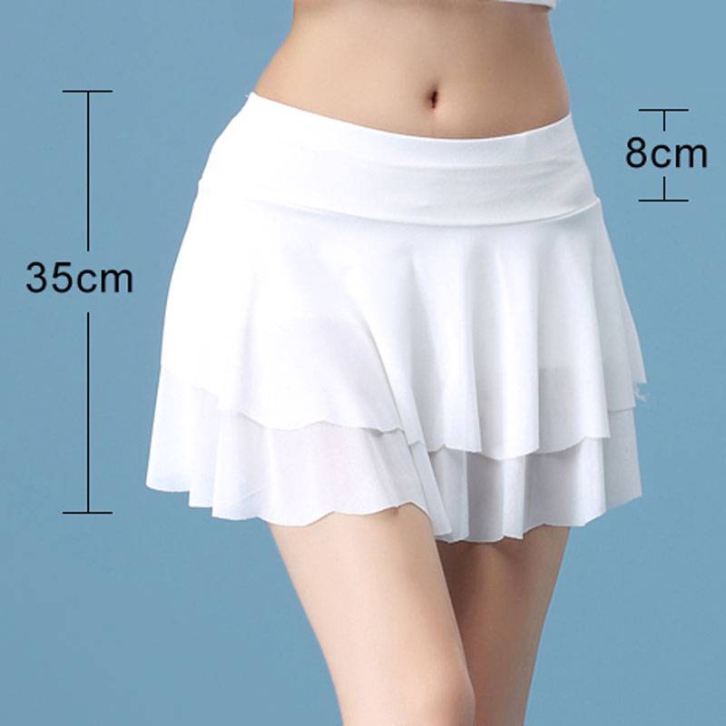 Belly dance short skirt 2023 new training X -ki skirt net yarn hip -hip and waist scarf skirt belly dance gauze skirt female