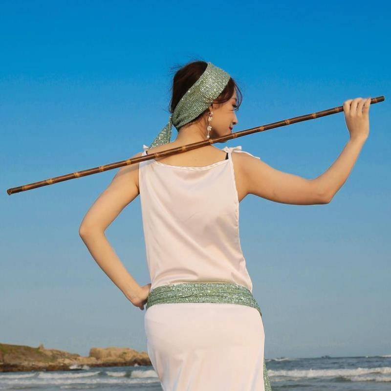 Belly Dance Wander Pedestries Performing Prototypes Dance Bamboo Oriental Dance Stick Stick Stop Folk Dance Prop Saidi