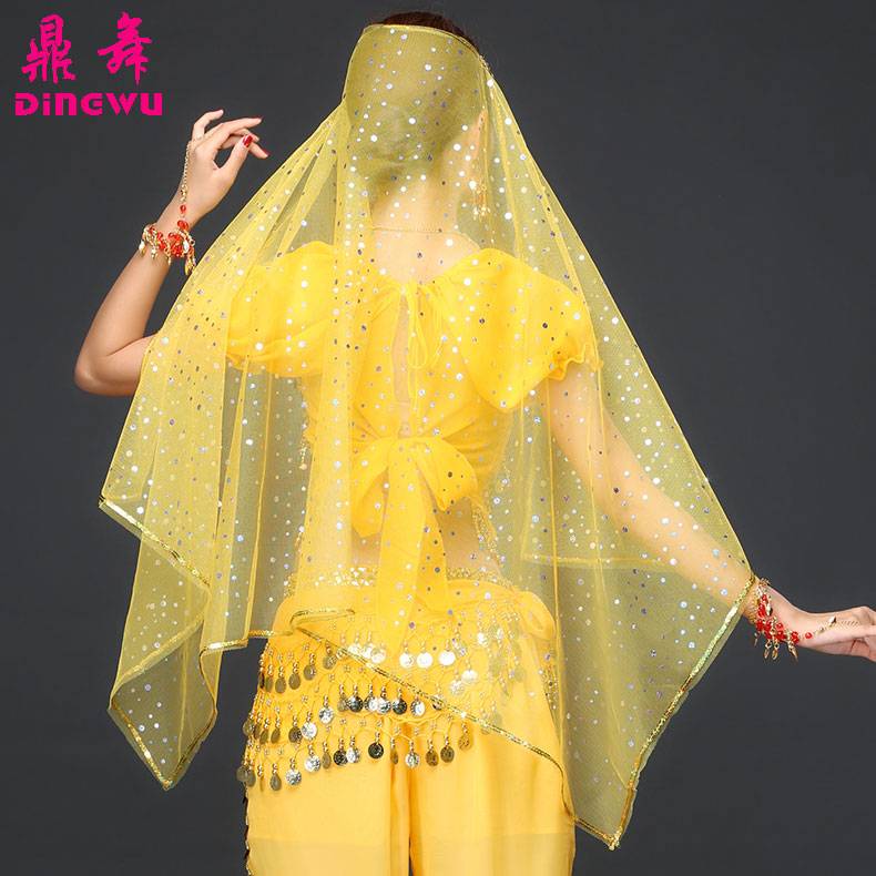 Belly dance head jewelry Indian dance head gauze head jewelry big highlight net cloth head scarf head jewelry head chain