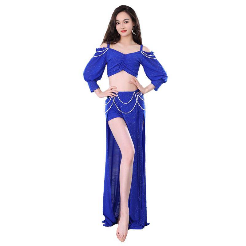 The court wind oriental dance top dressing exercise suit new dance skirt under the show, showing skirt belly dance clothing