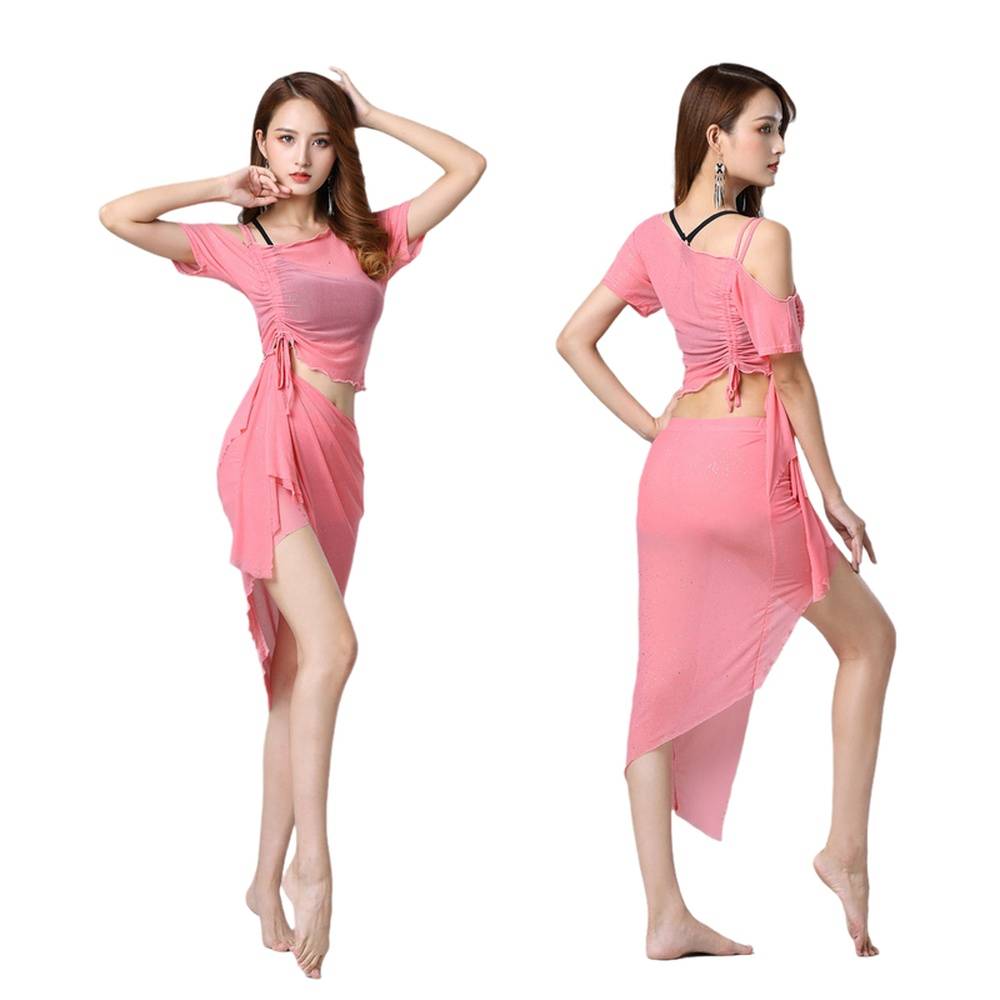 Belly Dance Clothing Female Practice Services 2021 New Set Saselly Skin Skirt Skirt Oriental Dance Scholars Spring and Summer Spring and Summer