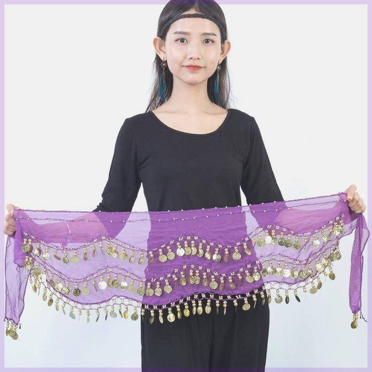 Belly dance waist chain hip scarf new streamproof belt Indian dance clothing waist towel oriental dance waist decoration female Latin waist seal