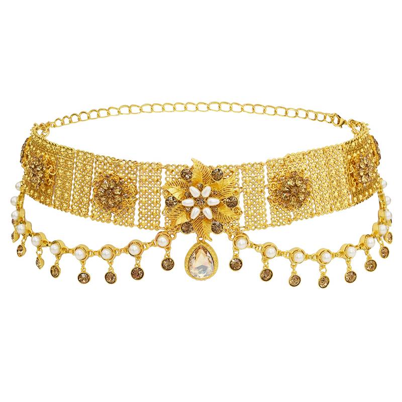 Hanfu hair accessories waist chain Dunhuangfeng accessories butterfly flow Su Gufengtan leading belly dance waist chain Indian sexy rhinestone