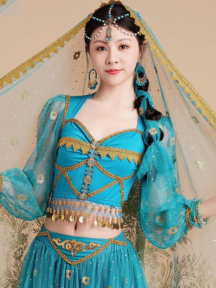 Dance and clothing matching hair played performance props, long braid braid belly dance wig dance braids, twist braid