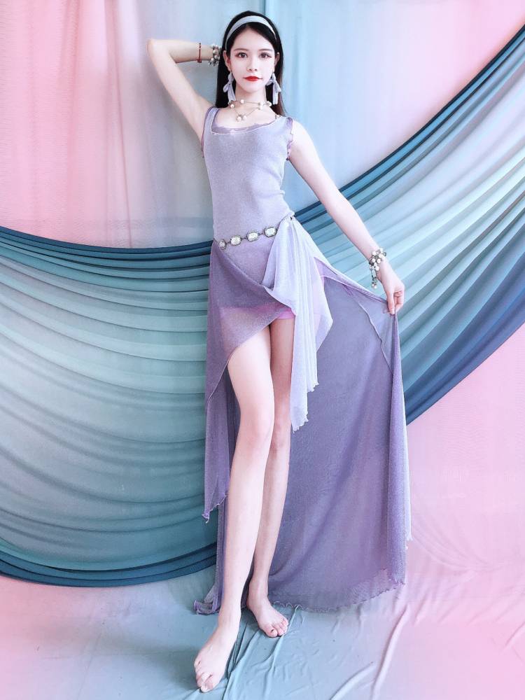 Belly Dance Clothing 2024 Summer Summer Double Speed Dress Dress Practice Practice Oriental Dance Performance Performance Service