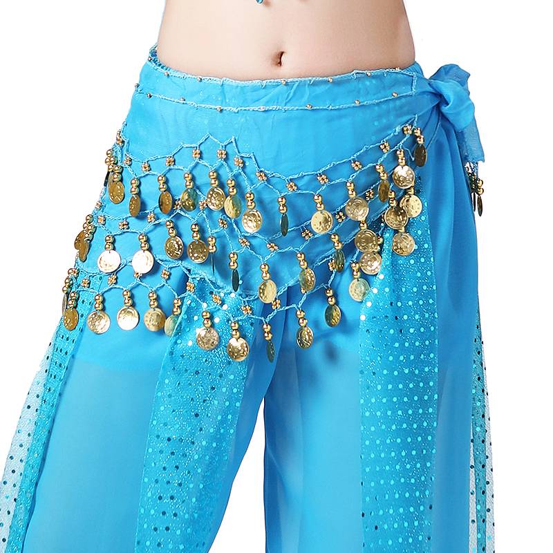 Belly dance children's waist chain Indian dance girl hanging coin waistscurm ethnic dance Xinjiang dance watch performance waist seal new female