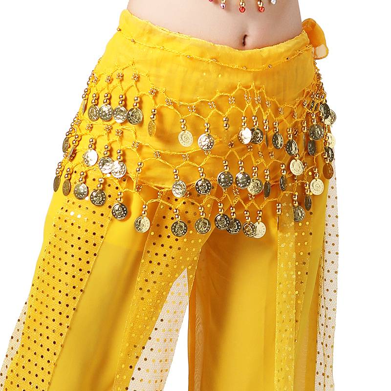 Belly dance children's waist chain Indian dance girl hanging coin waistscurm ethnic dance Xinjiang dance watch performance waist seal new female
