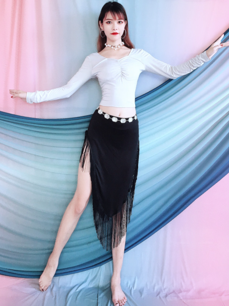 Belly dance training service shows thin streaming Susau skirt Modal set Oriental dance junior scholar group service Xia children's performance service
