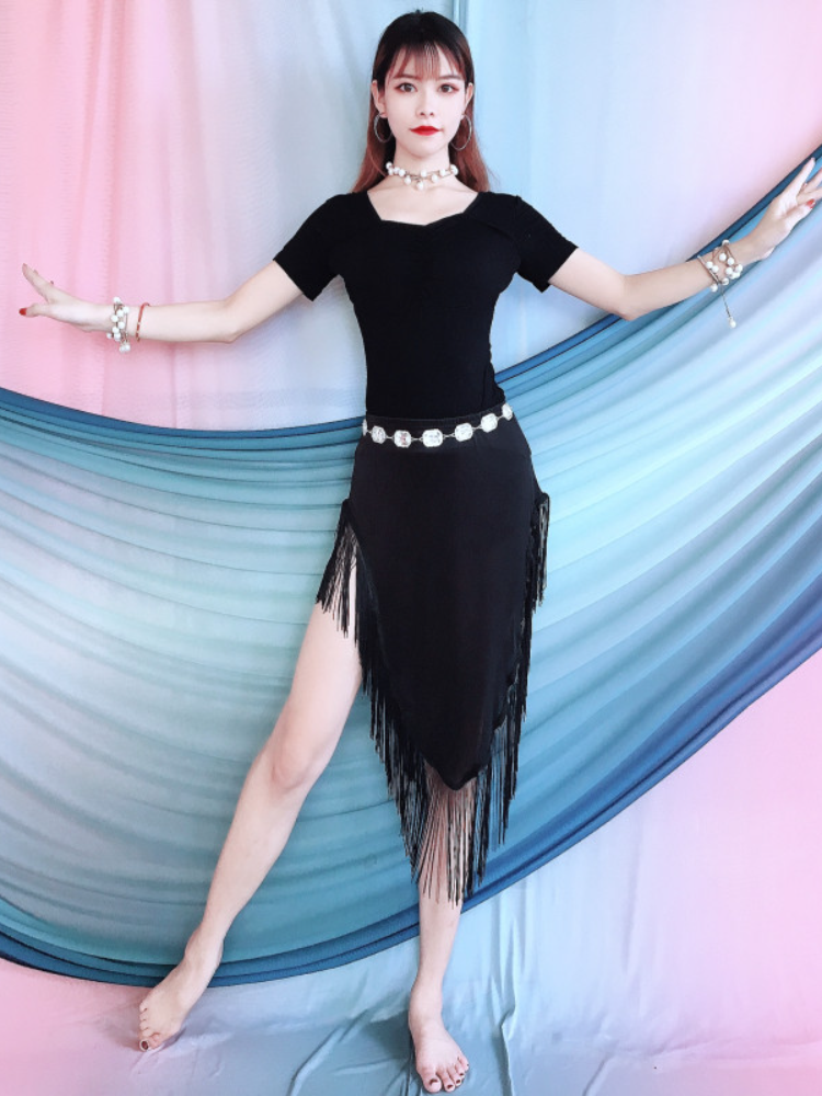 Belly dance training service shows thin streaming Susau skirt Modal set Oriental dance junior scholar group service Xia children's performance service