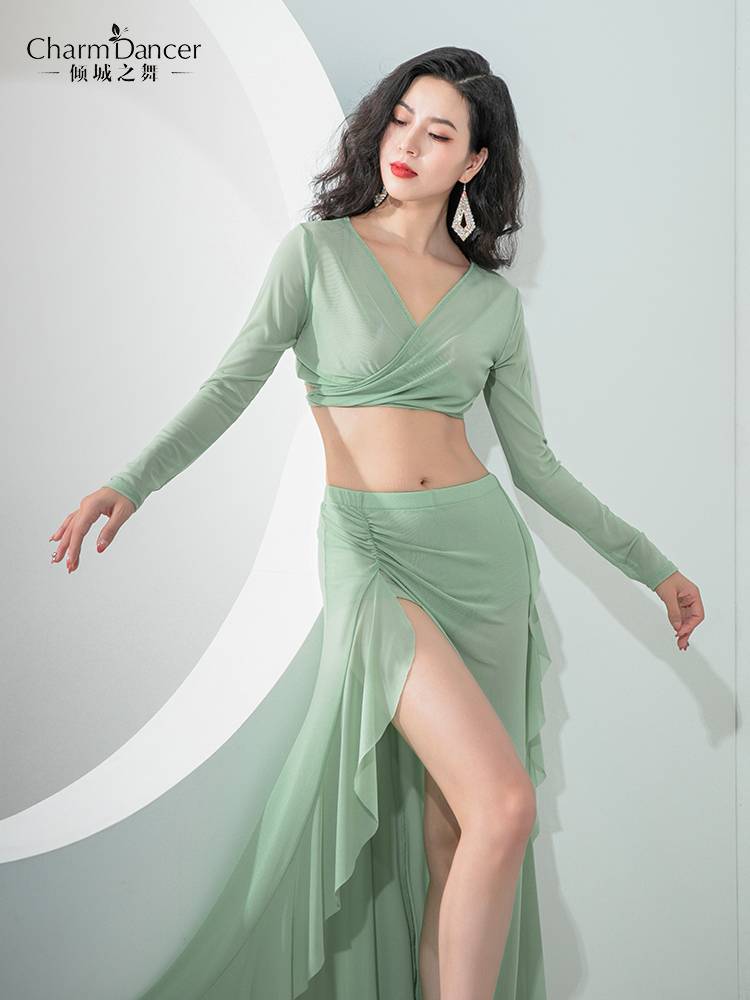 Qingcheng Dance 2024 new belly dance clothing practice clothing Oriental dance dance clothing practice group clothing suite