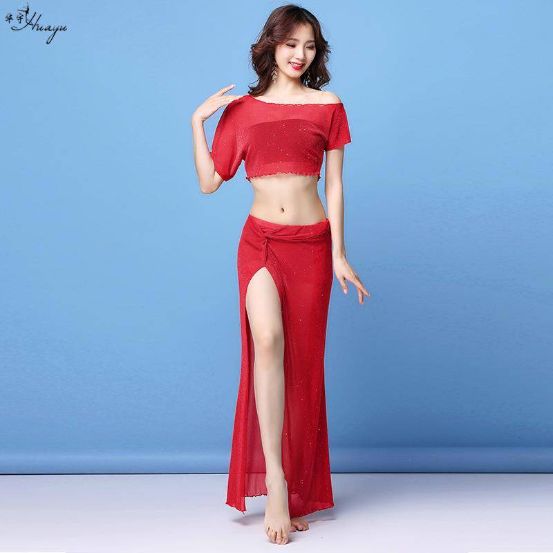 Huayu Dance Belly Dance Summer Sexy Gargam Skirt Set Fairy Oriental Dance Services Beginner Clothing