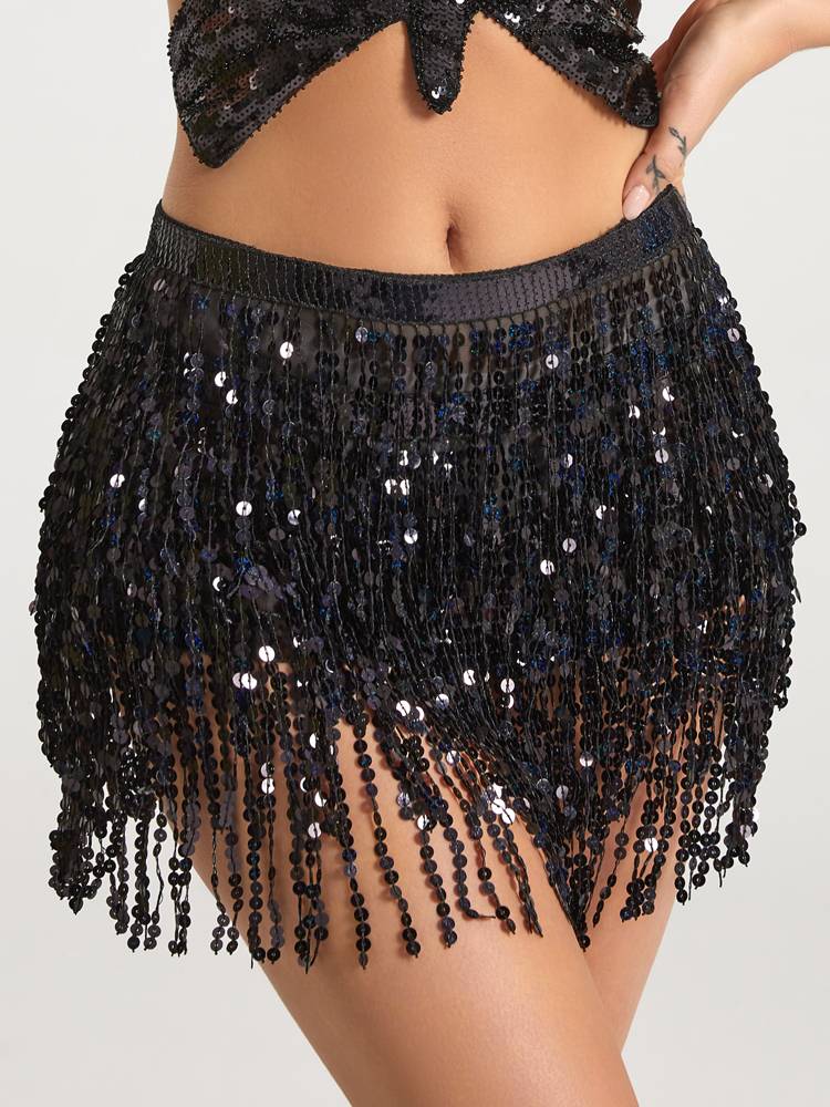 Belly dance waist chain new Fluro towel skirt three -layer chiffon belt Indian dance waist seal performed waist scarf accessories