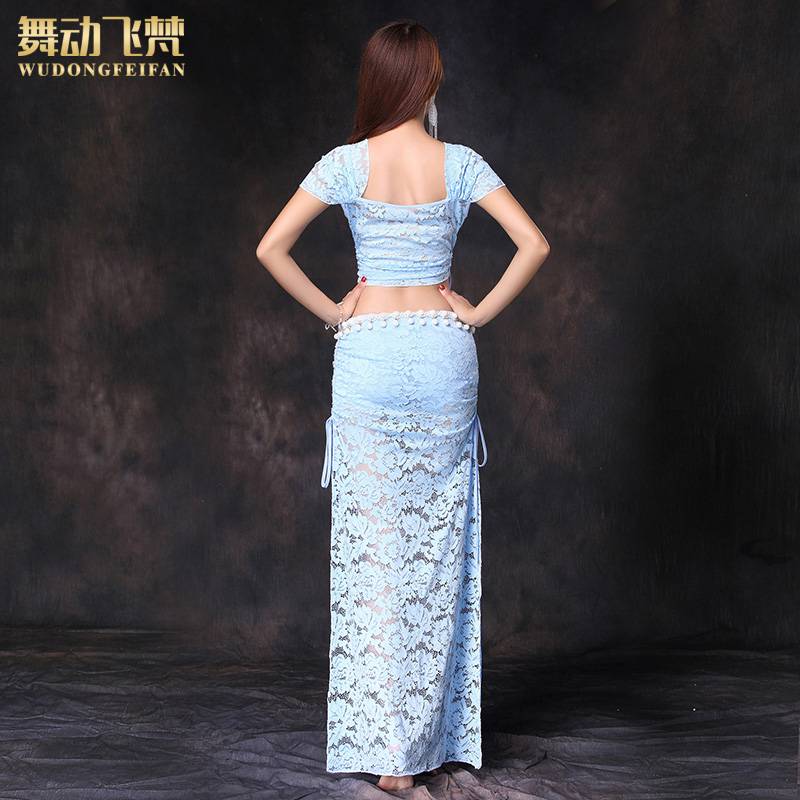 Belly dance exercise costume 2021 new Indian dance lace fairies Oriental dance sexy spring and summer performance suit