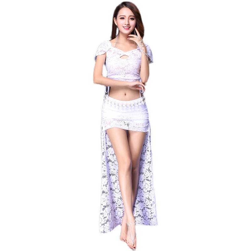 Belly dance exercise costume 2021 new Indian dance lace fairies Oriental dance sexy spring and summer performance suit