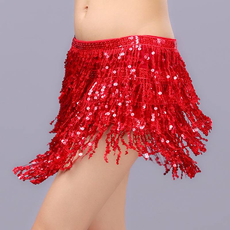 Belly dance waist chain new Liusu hip scarf dance clothing waist sealing fart curtain stage performance grass skirt dance oriental dance waist scarf