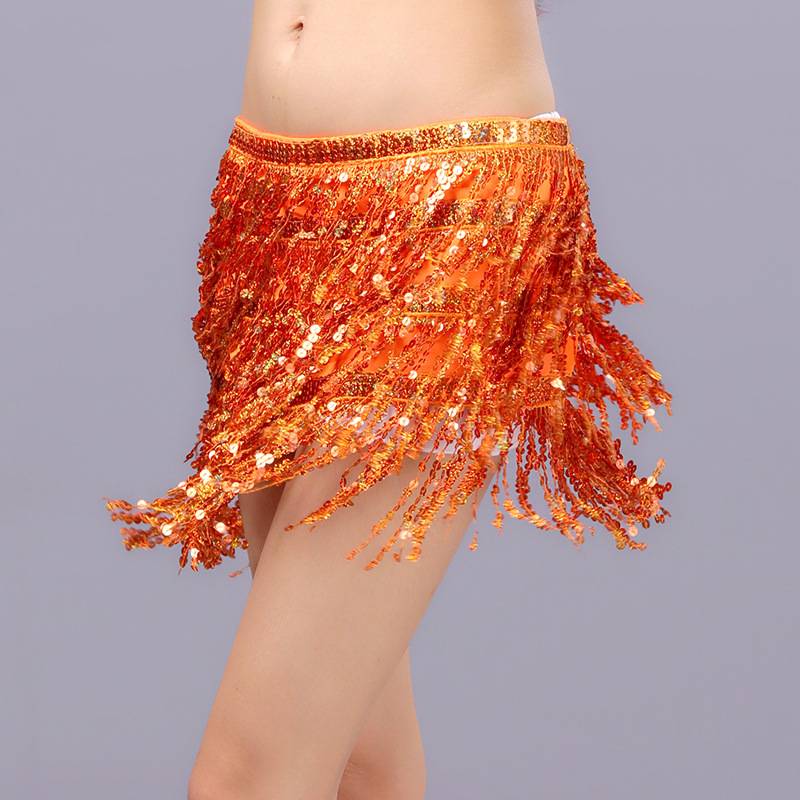 Belly dance waist chain new Liusu hip scarf dance clothing waist sealing fart curtain stage performance grass skirt dance oriental dance waist scarf