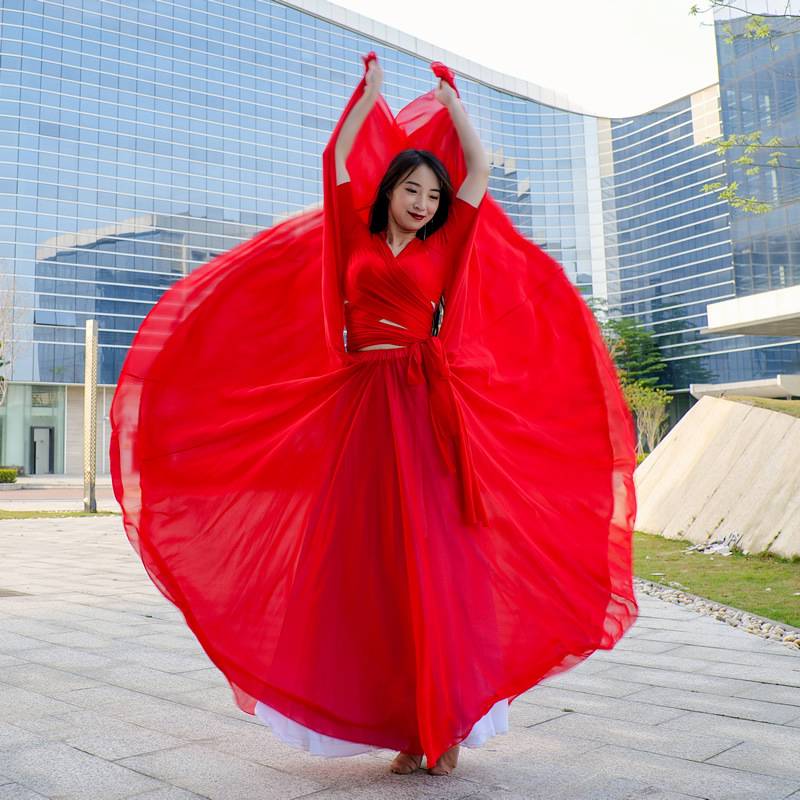 New belly dance exercises 2022 Elegant temperament Oriental dance modern dance fusion style dance fairy skirt