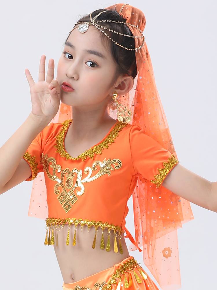 Belly dance veil, children's veil, belly dance face, yarn Hanfu dance to cover the face of the princess in the West, Indian dance cover
